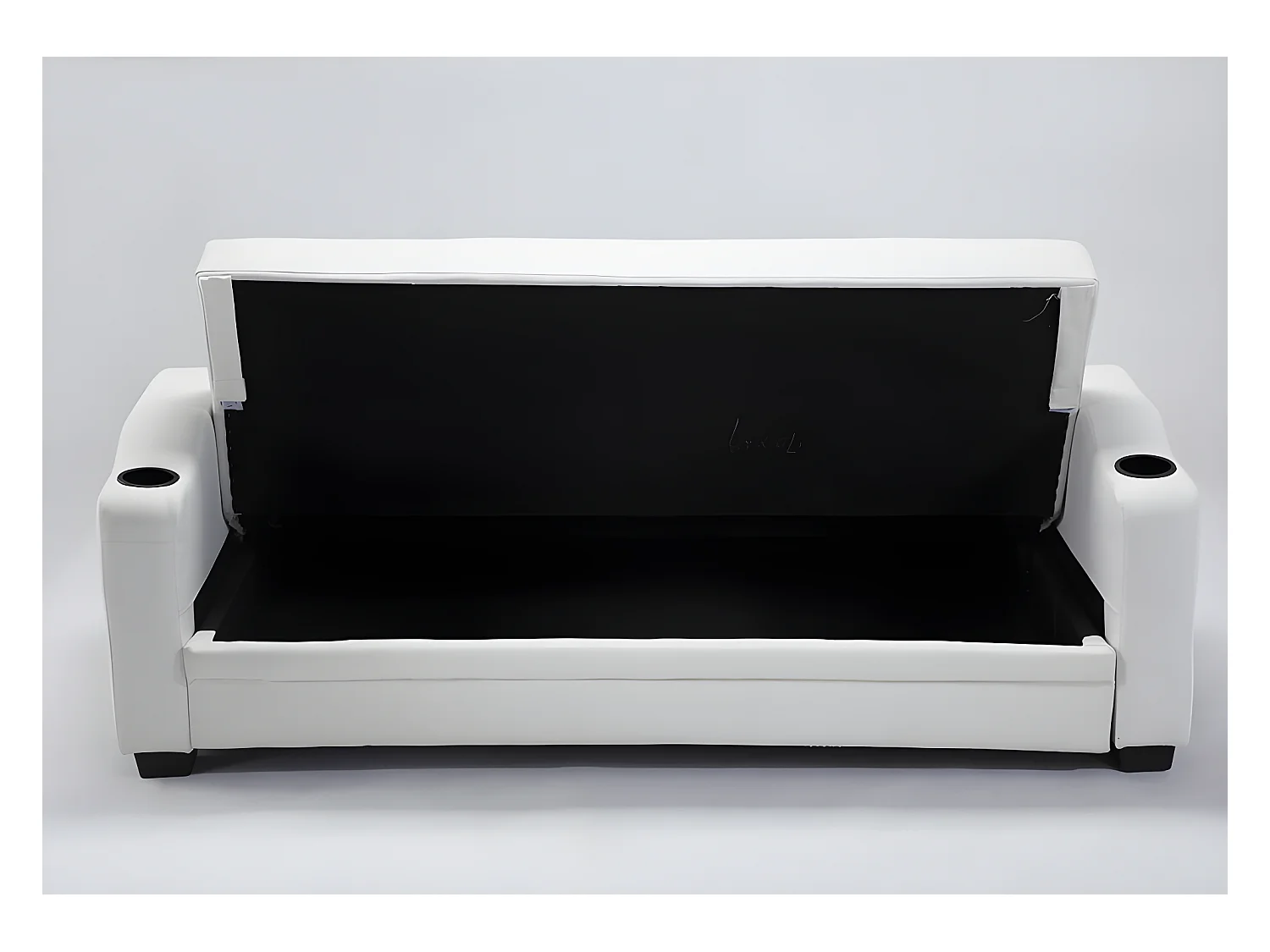 Canapé convertible clic clac en simili MIRELLA - Blanc