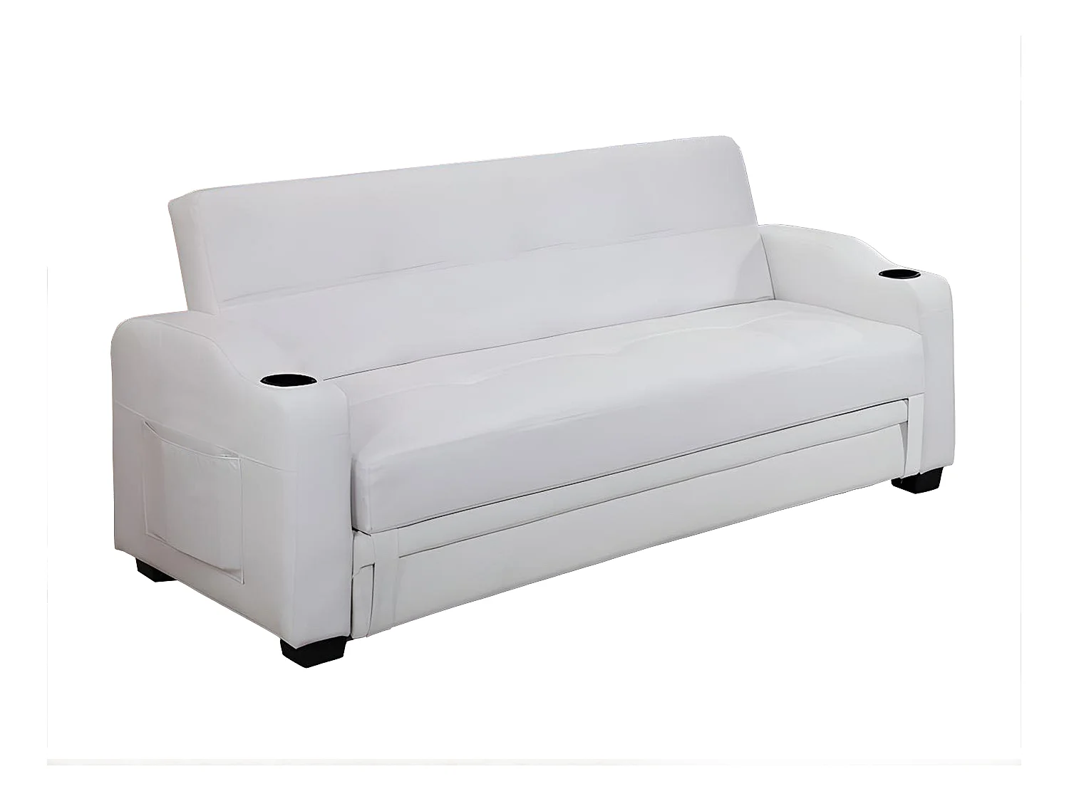 Canapé convertible clic clac en simili MIRELLA - Blanc