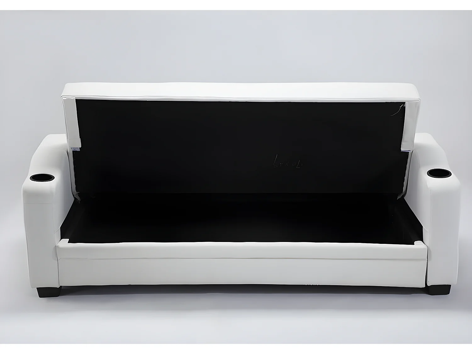 Schlafsofa Klappsofa - Kunstleder - Weiß - MIRELLA