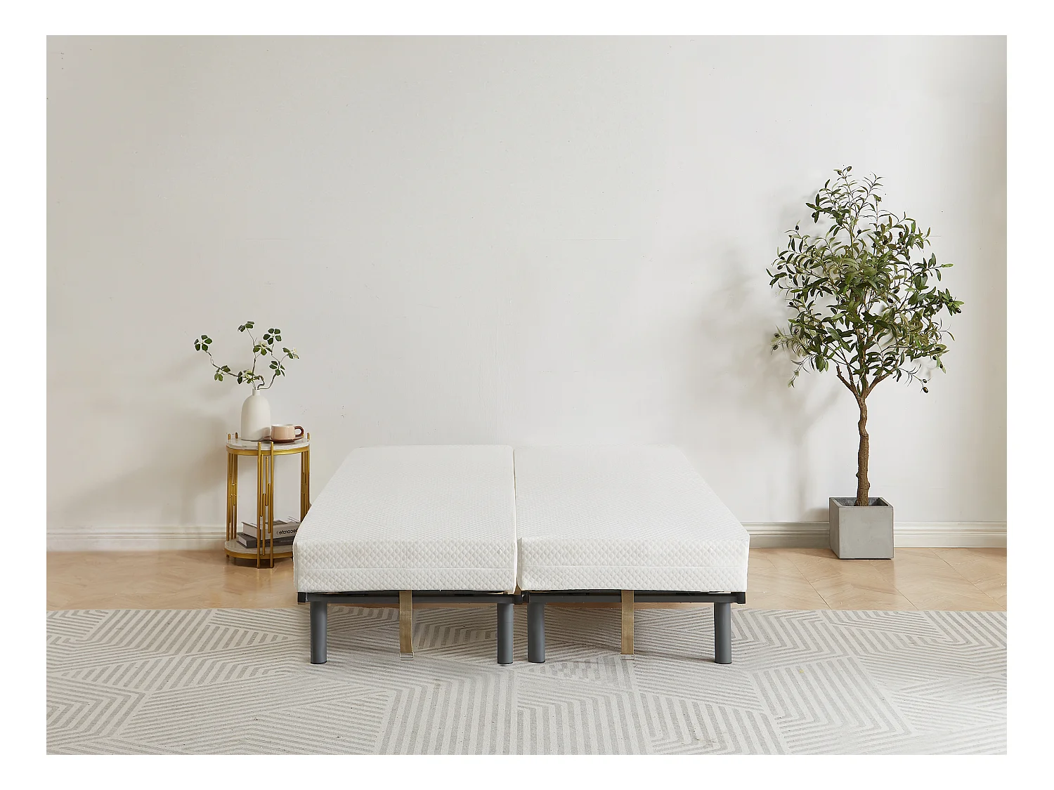 Handmatig verstelbare bedbodem op pinnen, 3 slaapvlakken, stevigheid instelbaar met schuifknoppen - 70x190 cm