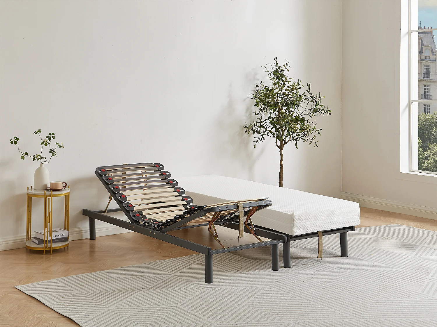 Sommier de relaxation lattes 3 plans de couchage - 70 x 190 cm - RUOTI de YSMÉE