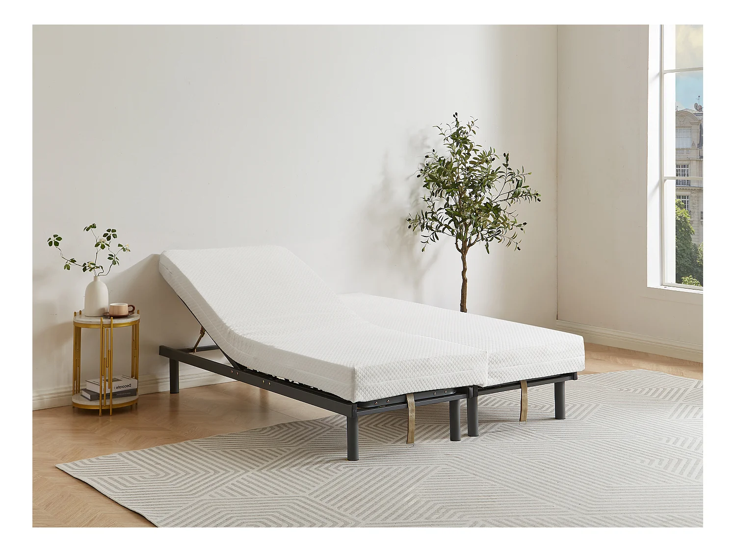 Sommier de relaxation lattes 3 plans de couchage - 70 x 190 cm - RUOTI de YSMÉE