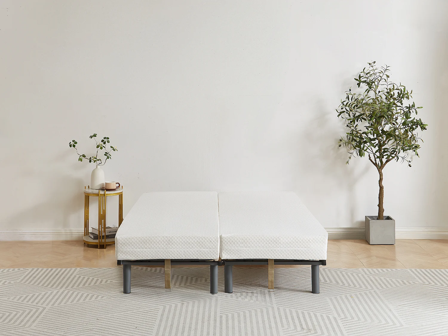 Handmatig verstelbare bedbodem op pinnen, 3 slaapvlakken, stevigheid instelbaar met schuifknoppen - 70x190 cm