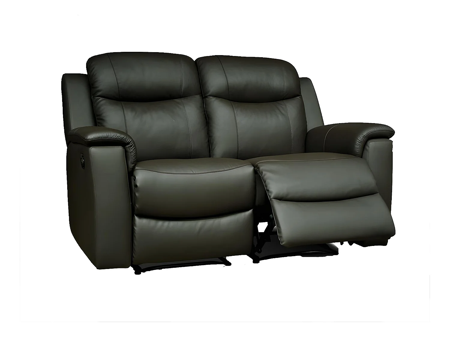 3-personers og 2-personers sofaer EVASION i læder - sort - med barbord