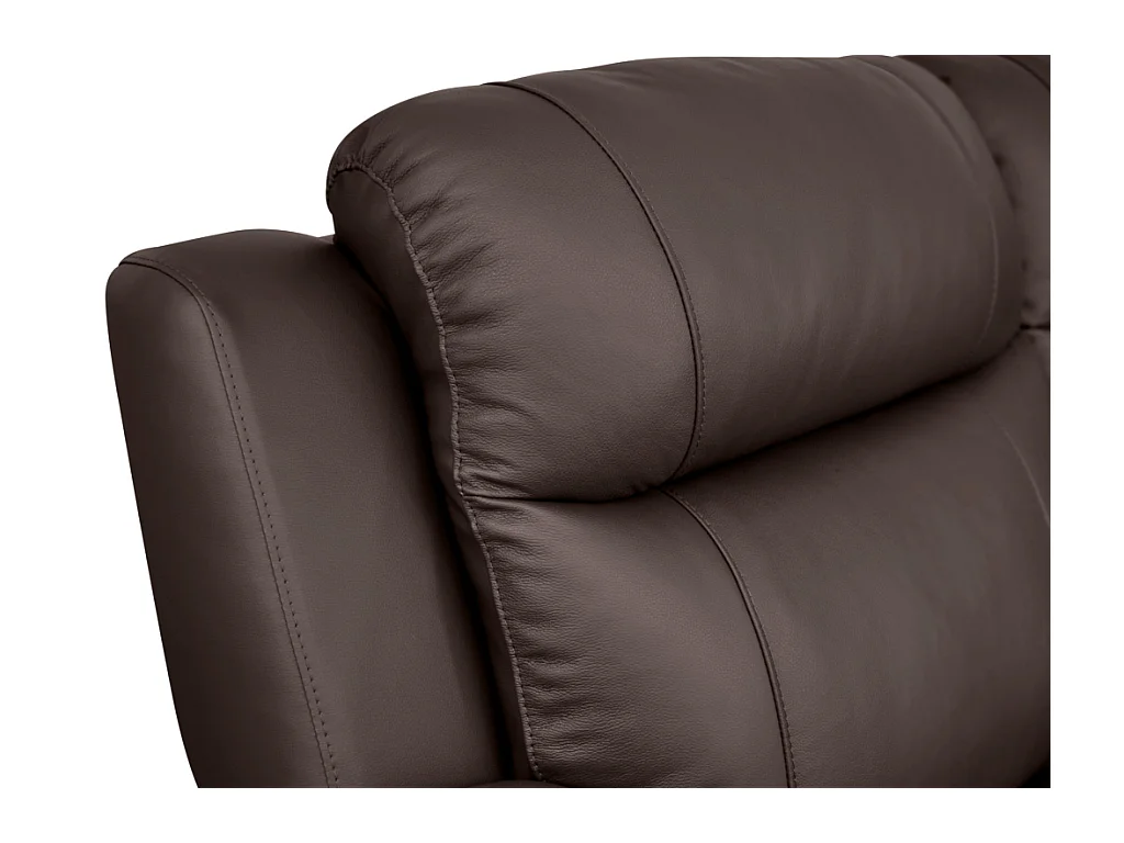 Relaxsofa Leder Ecksofa - Braun  - EVASION
