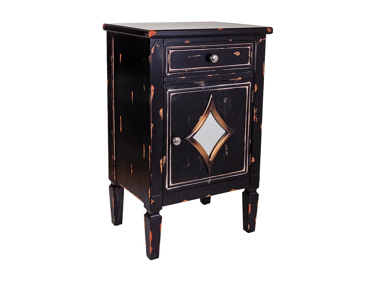 Table de chevet En Bois Noir 48x36x76h