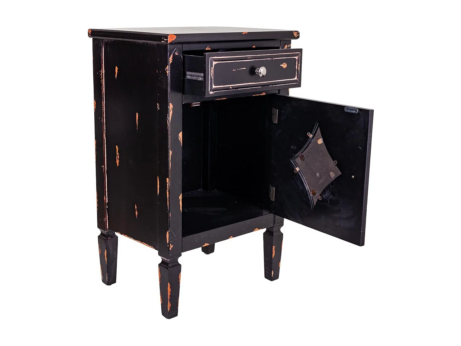 Mesita de madera negro 48x36x76