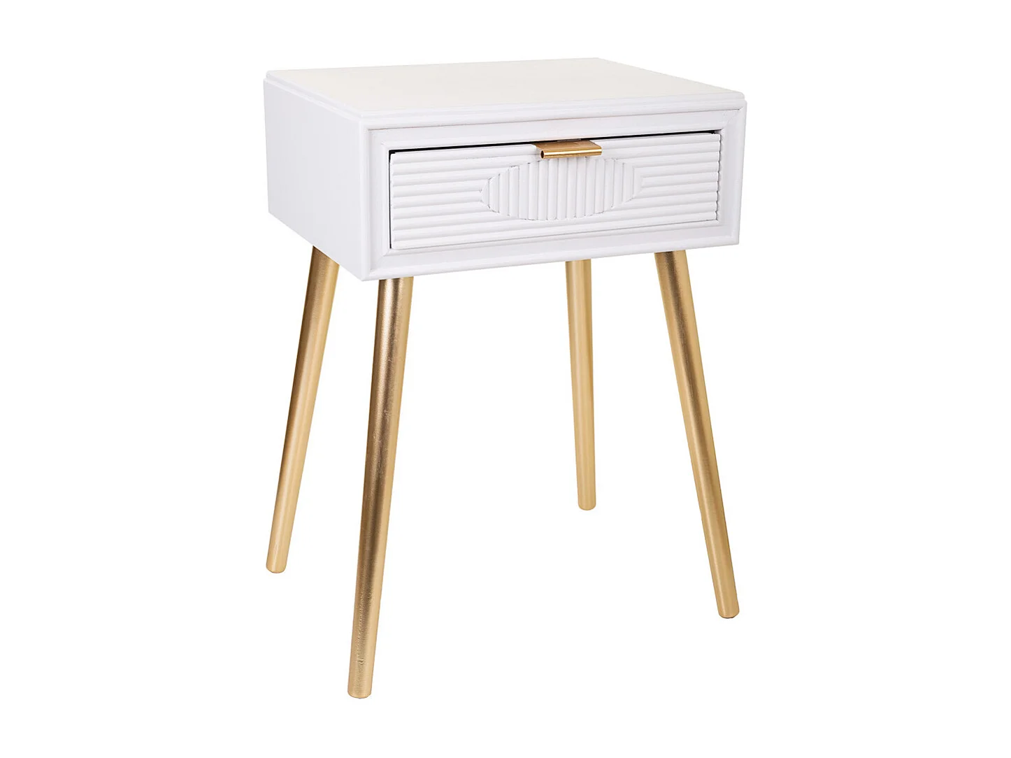 Weißer Holztisch 47x39x67h cm