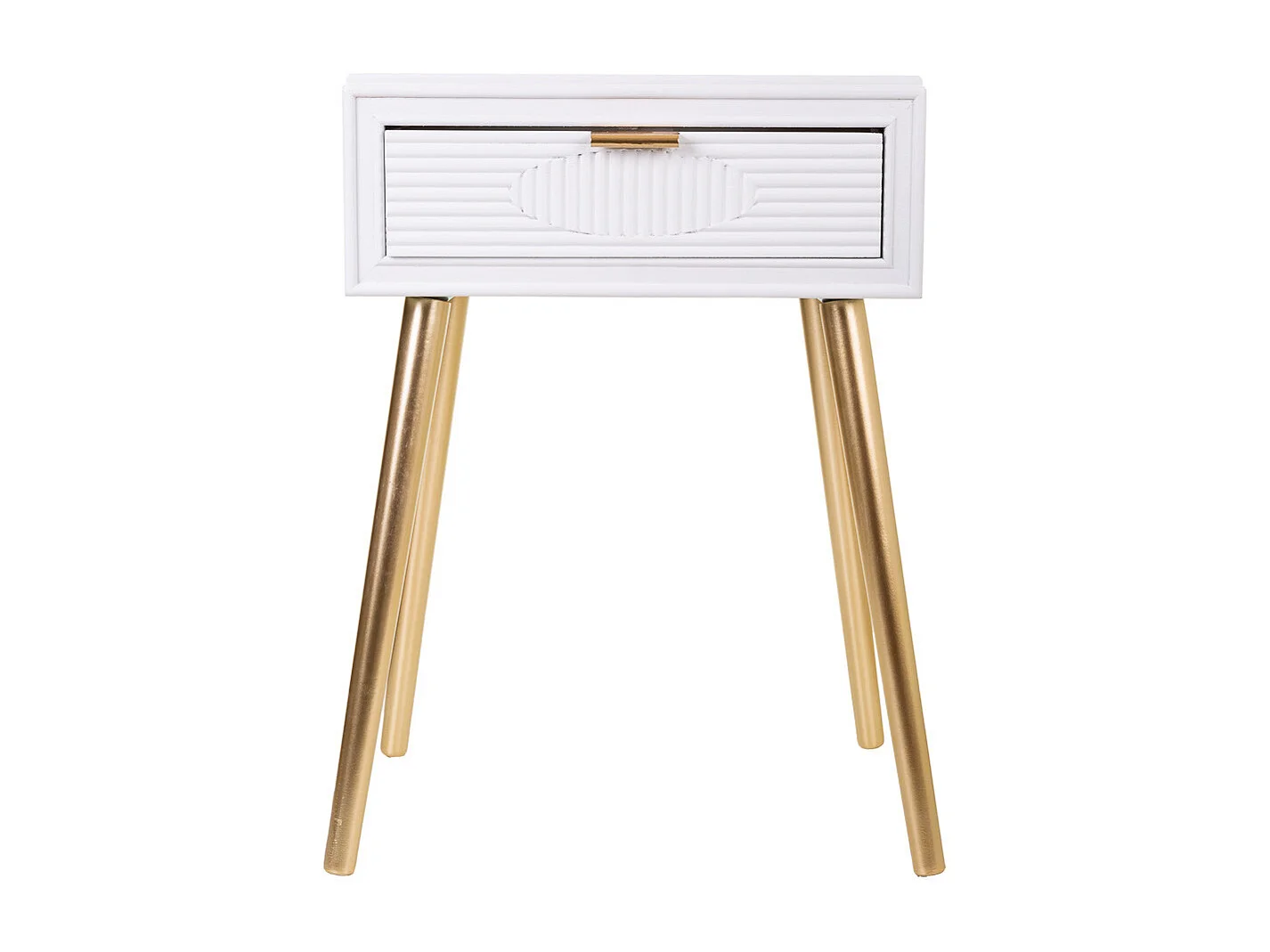 Weißer Holztisch 47x39x67h cm