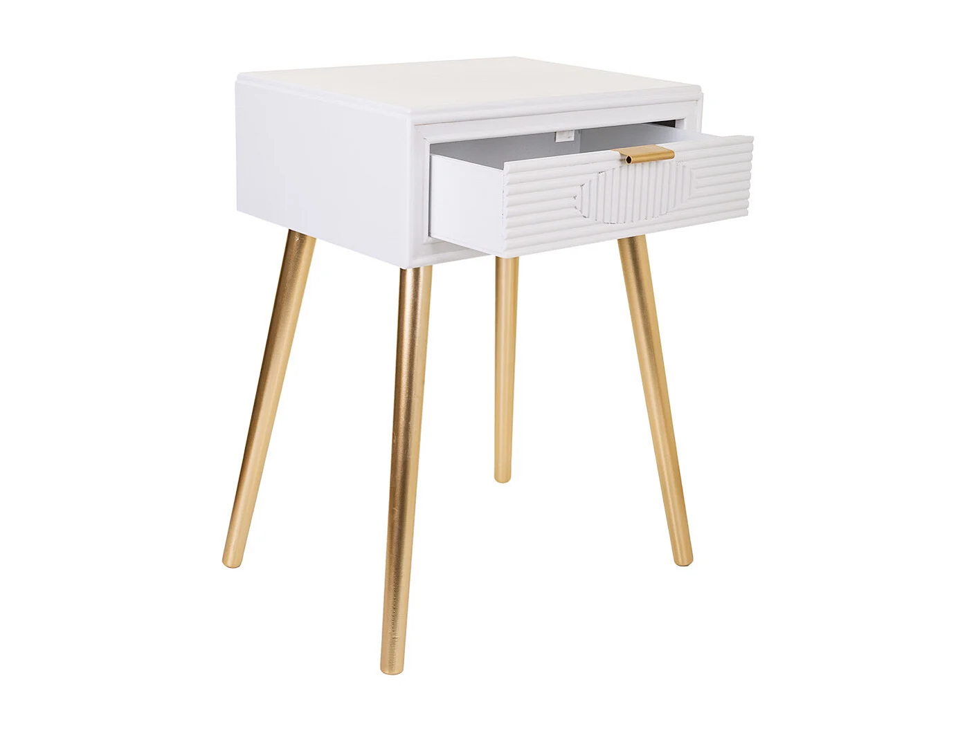 Weißer Holztisch 47x39x67h cm