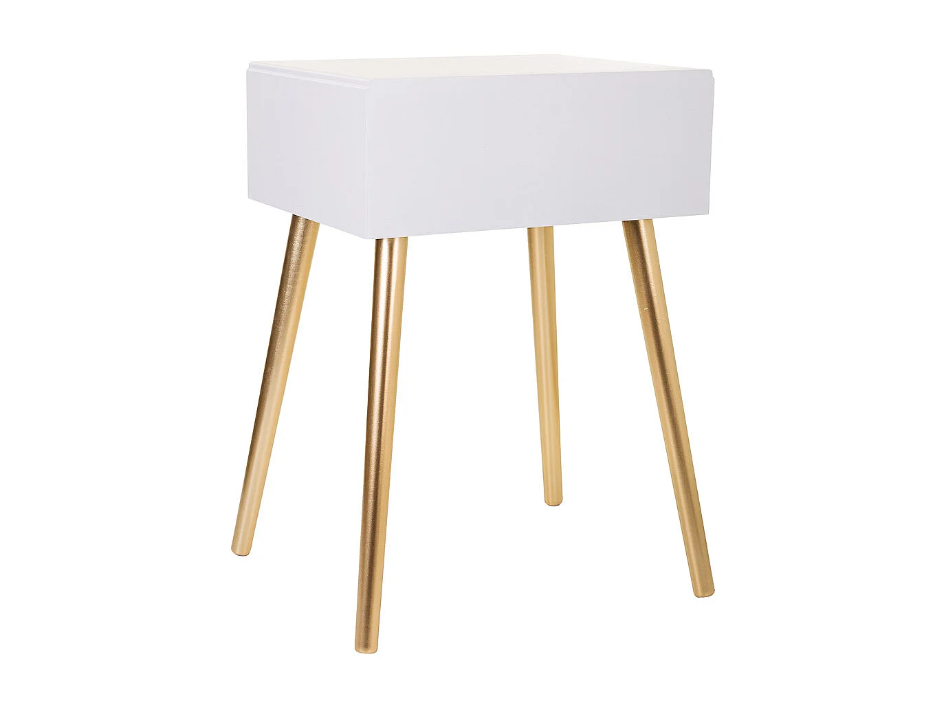 Weißer Holztisch 47x39x67h cm