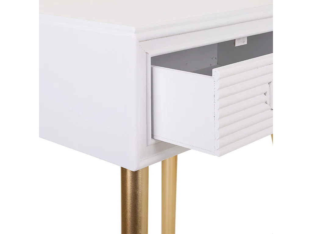 Weißer Holztisch 47x39x67h cm