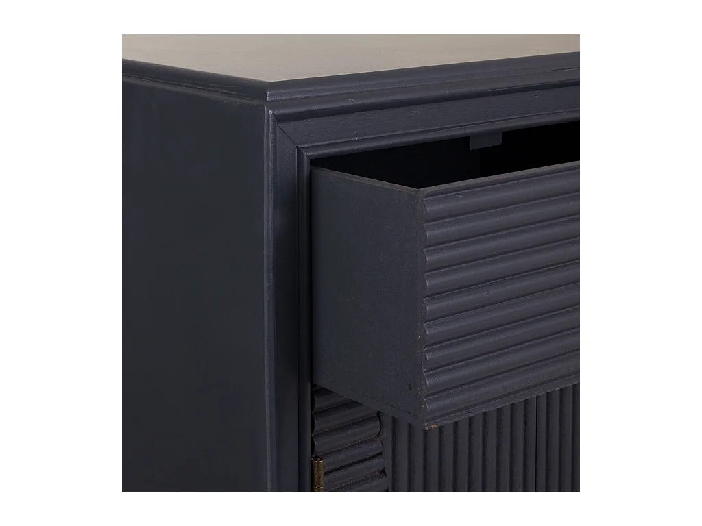 Comodino in legno grigio scuro 39,5x36x70,5