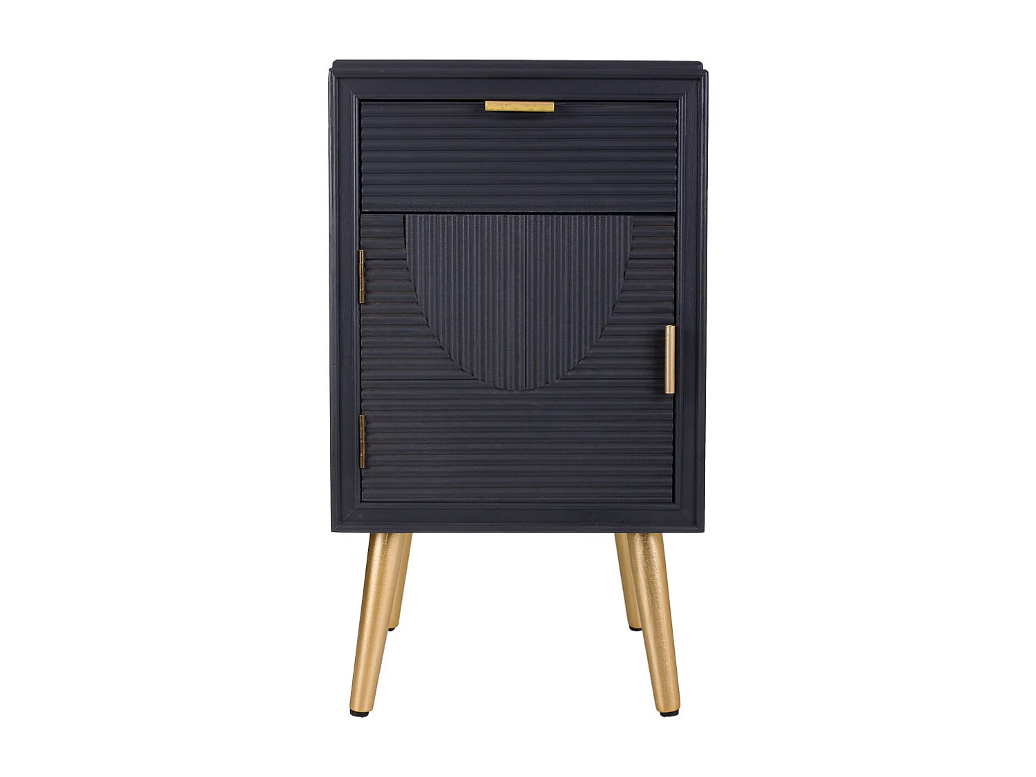 Comodino in legno grigio scuro 39,5x36x70,5