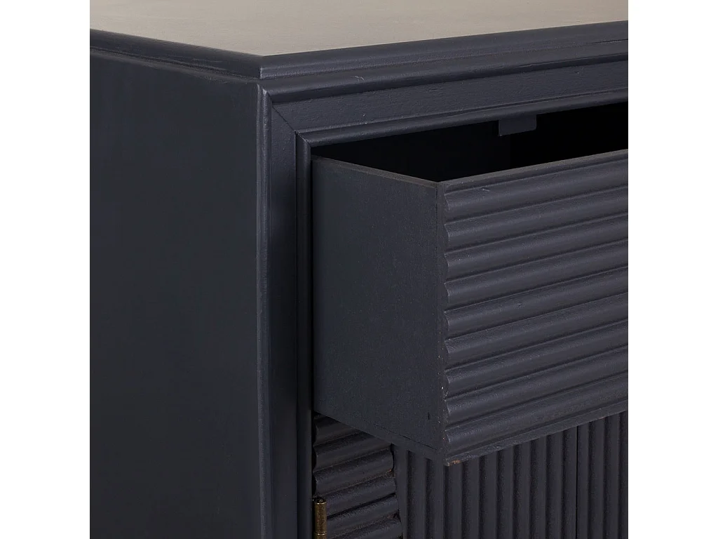 Comodino in legno grigio scuro 39,5x36x70,5