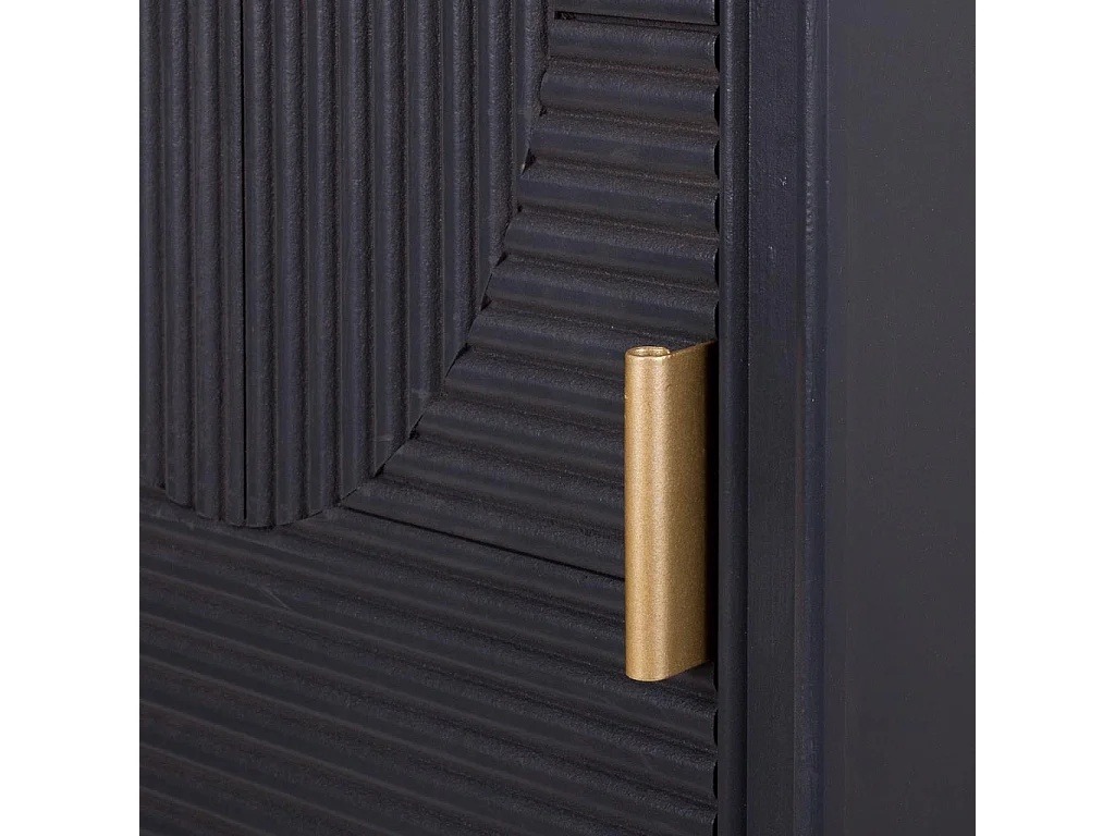 Comodino in legno grigio scuro 39,5x36x70,5