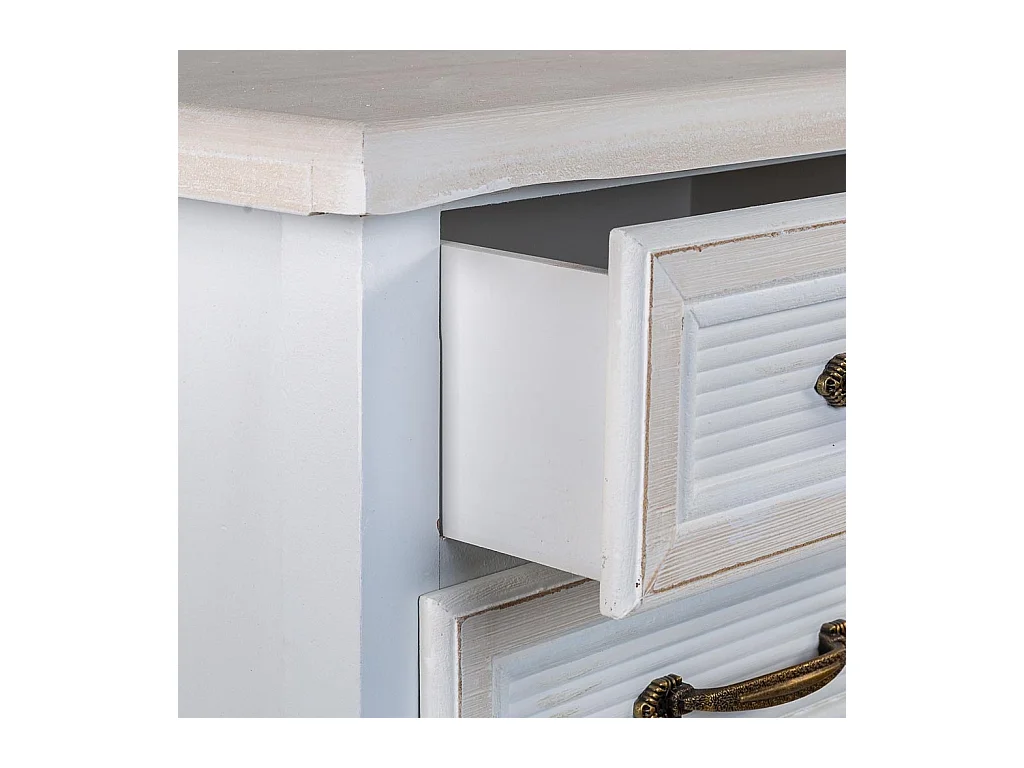 Mesa de centro branca em madeira 37x26,5x69,5