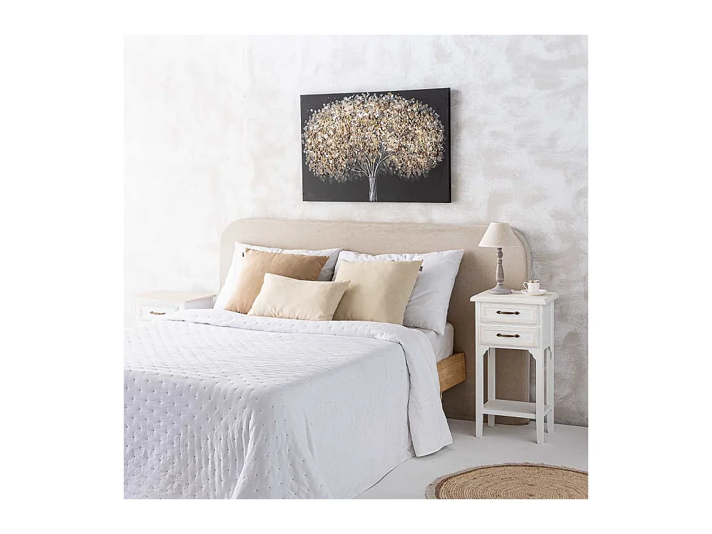 Table de chevet En Bois Blanc 37x26,5x69,5h