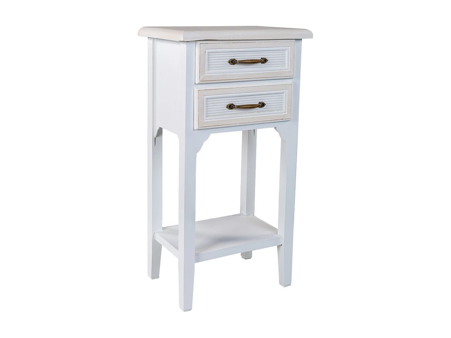 Mesita de madera blanca 37x26,5x69,5