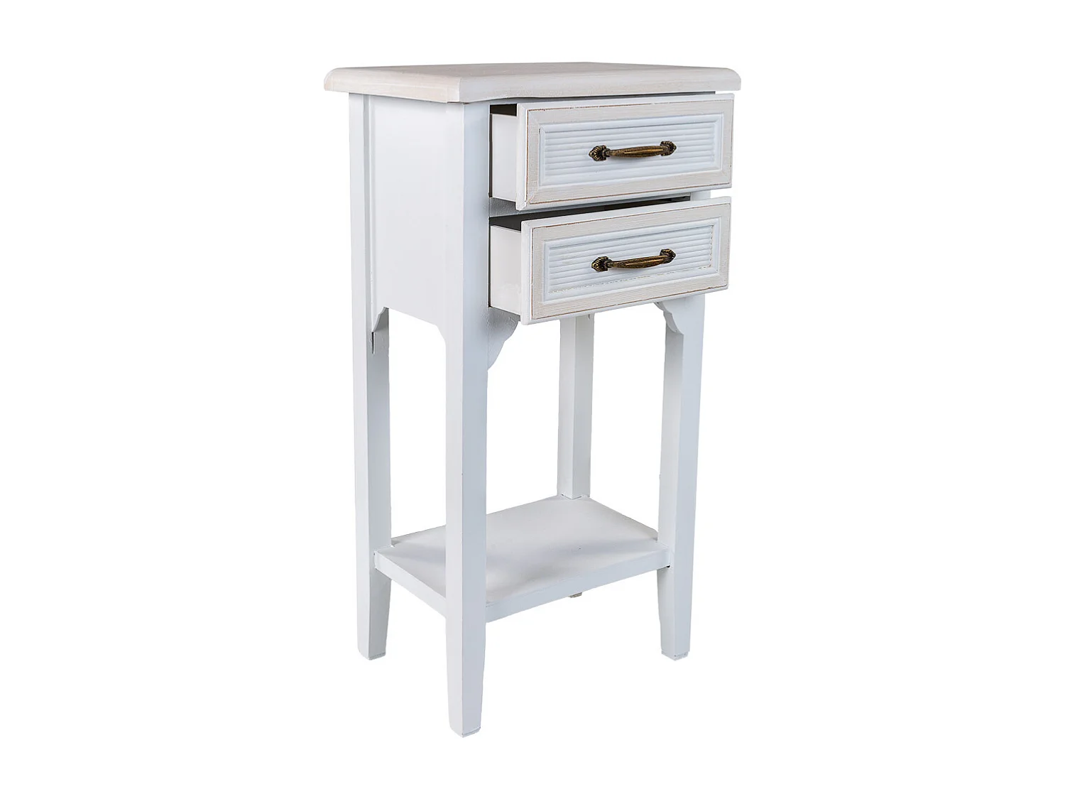 Mesita de madera blanca 37x26,5x69,5