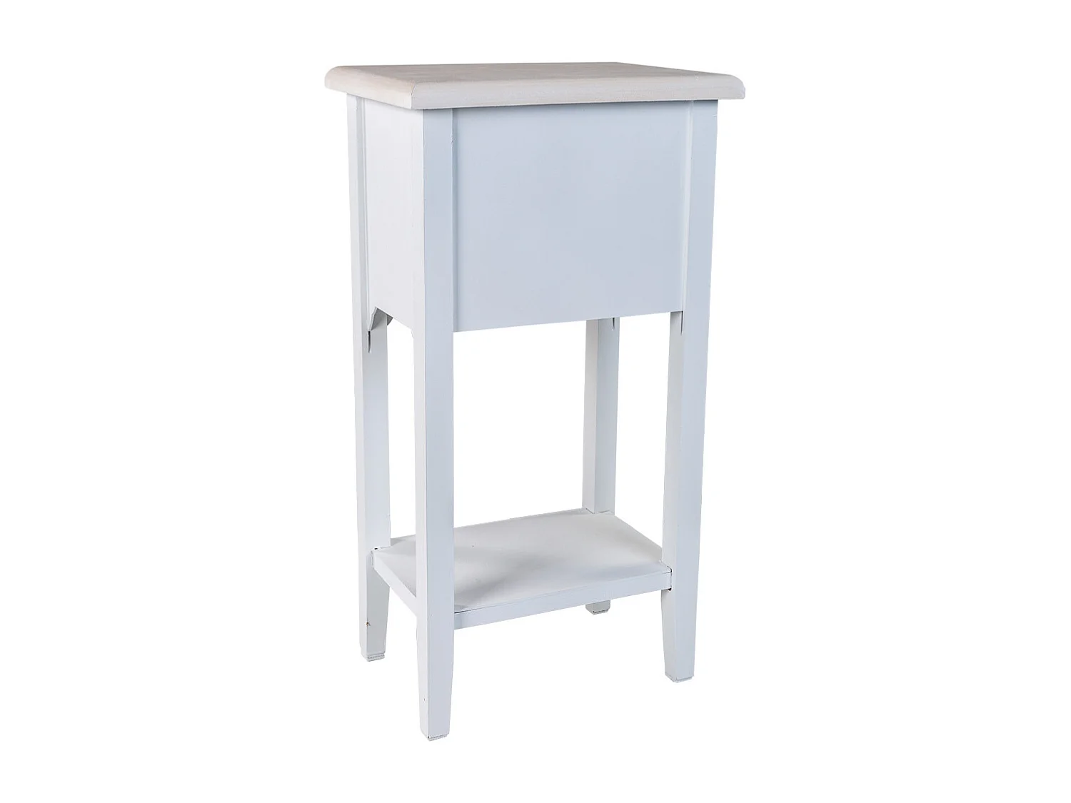 Mesita de madera blanca 37x26,5x69,5