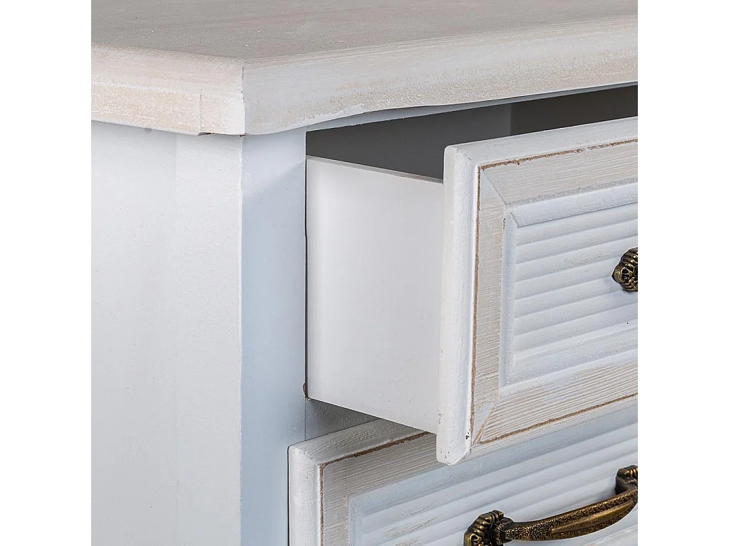 Mesita de madera blanca 37x26,5x69,5