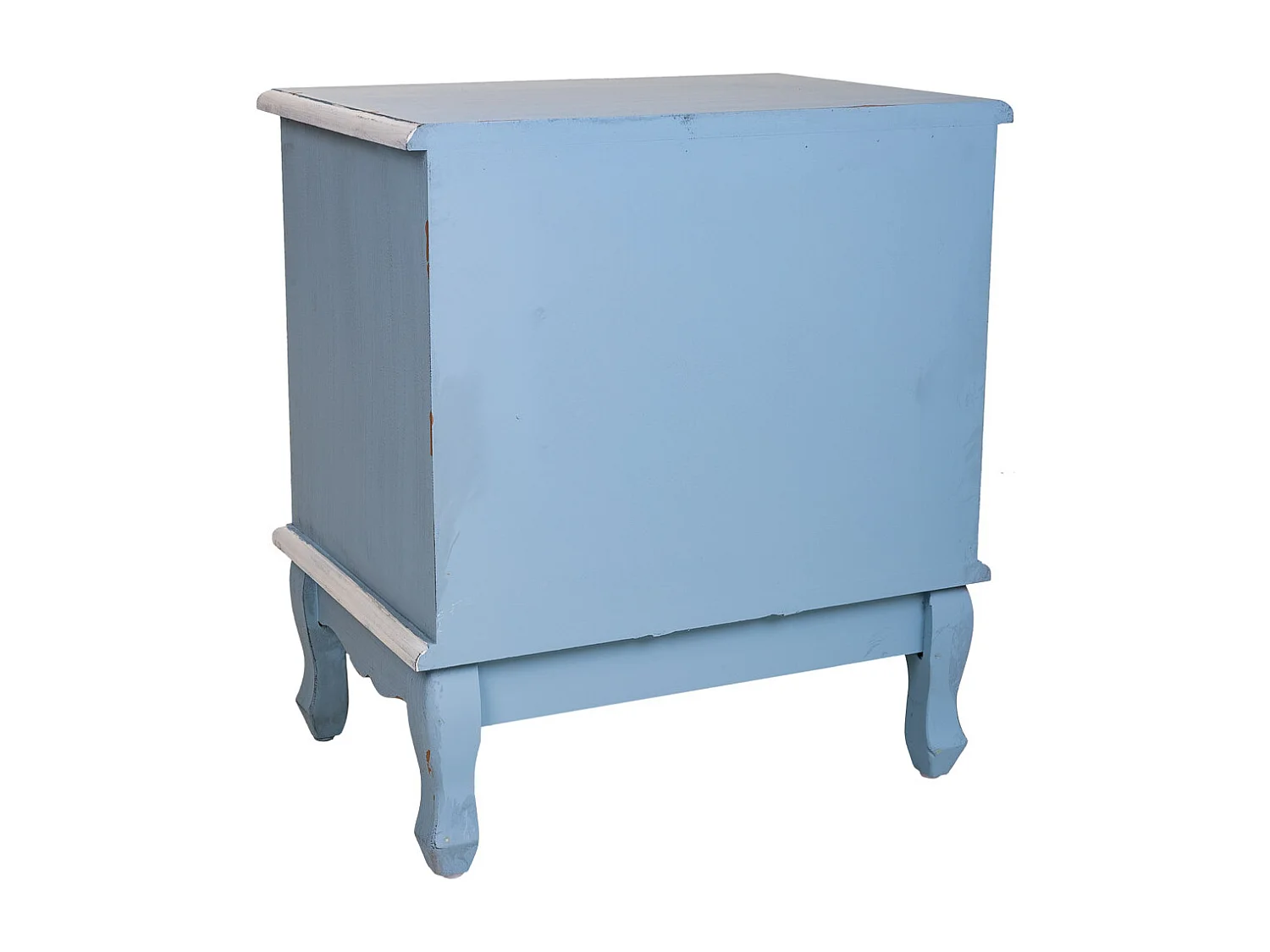 Mesa de cabeceira de madeira azul 50x36x56,5