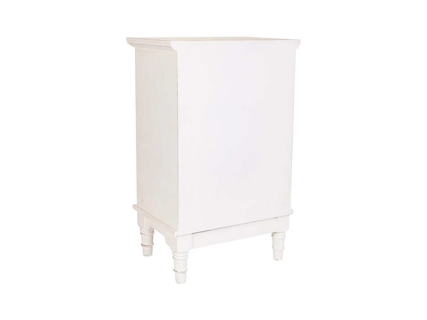 Mesa de cabeceira de madeira branca 46x32,5x74