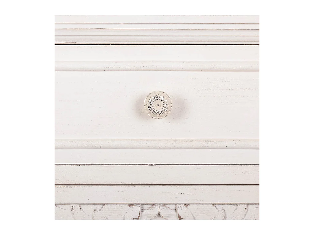 Mesa de cabeceira de madeira branca 46x32,5x74