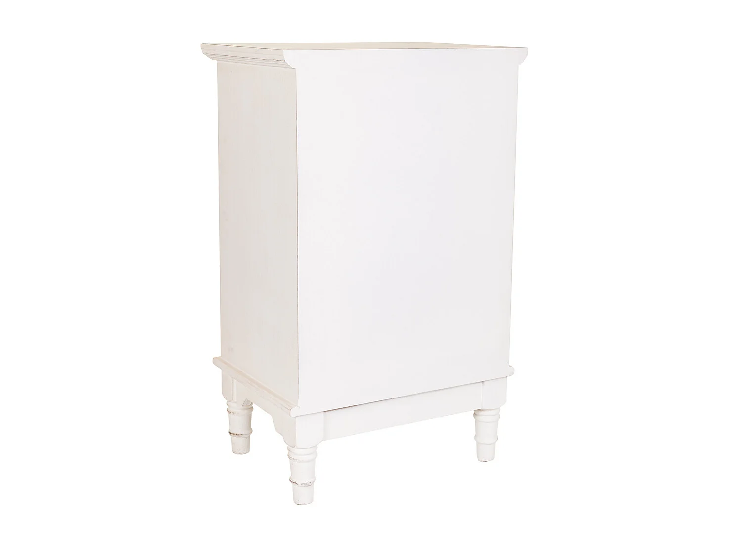 Mesa de cabeceira de madeira branca 46x32,5x74