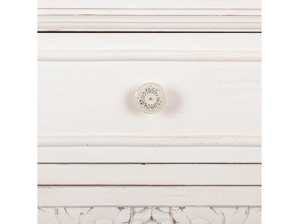 Mesa de cabeceira de madeira branca 46x32,5x74