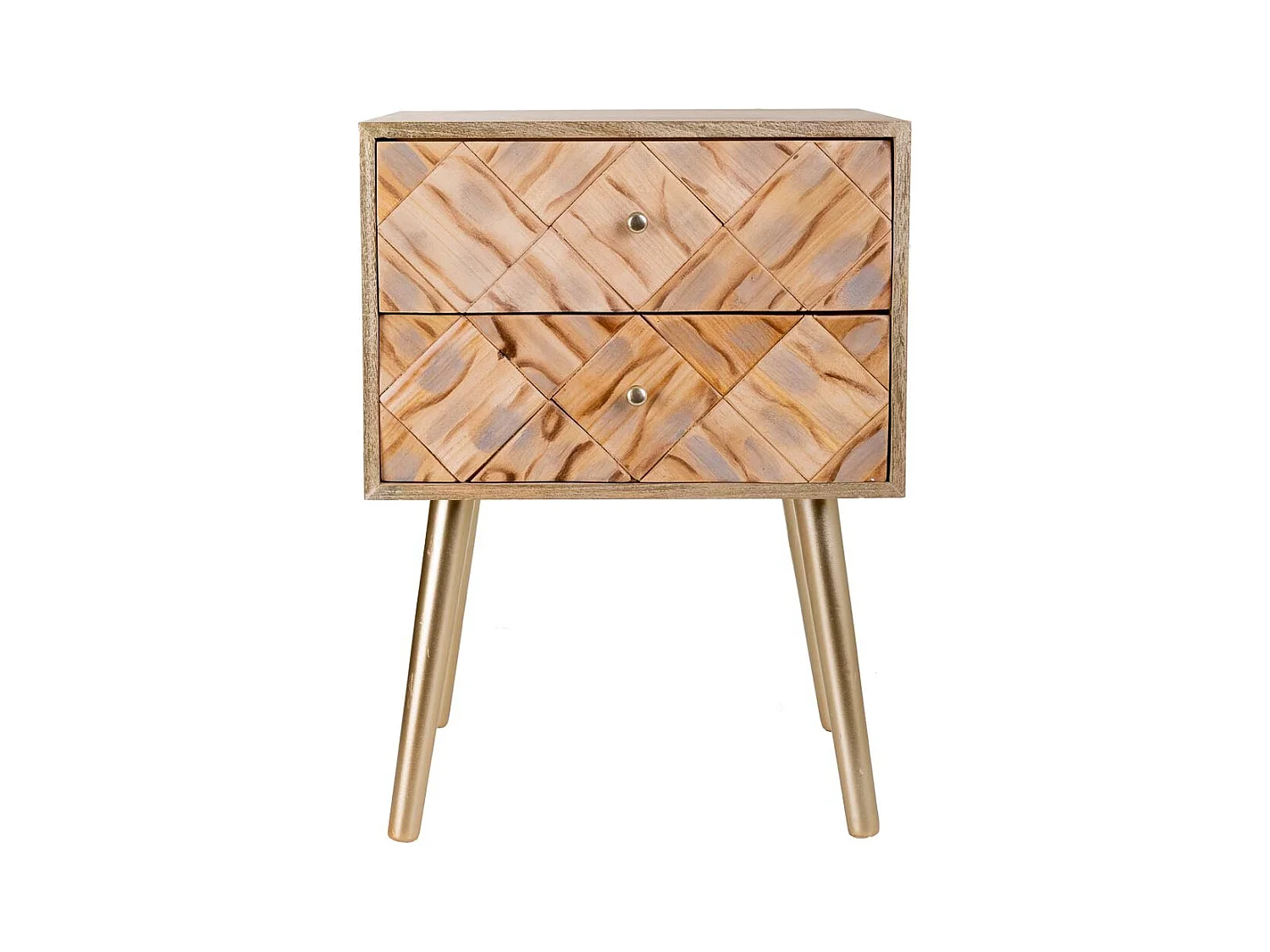 Brauner Nachttisch aus Holz 44,5x35x61