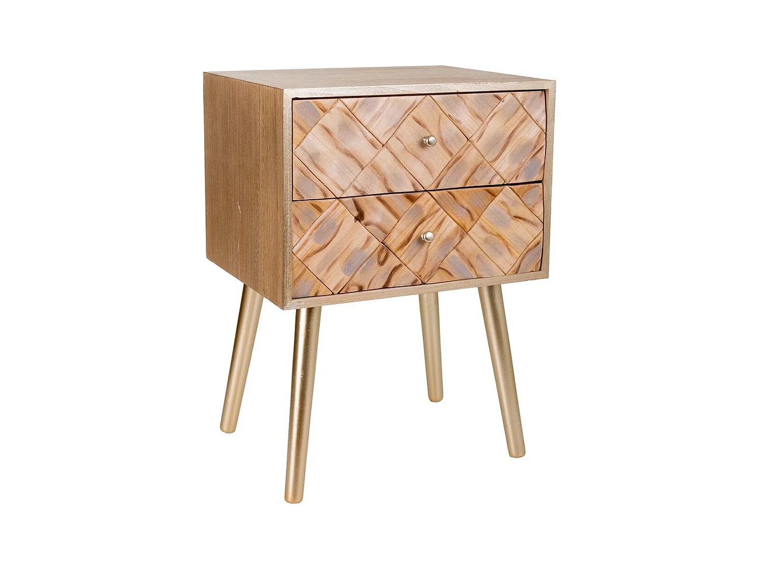 Brauner Nachttisch aus Holz 44,5x35x61