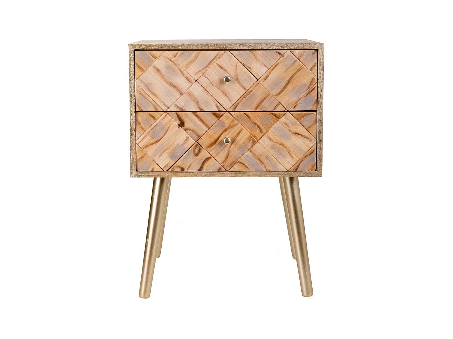 Brauner Nachttisch aus Holz 44,5x35x61