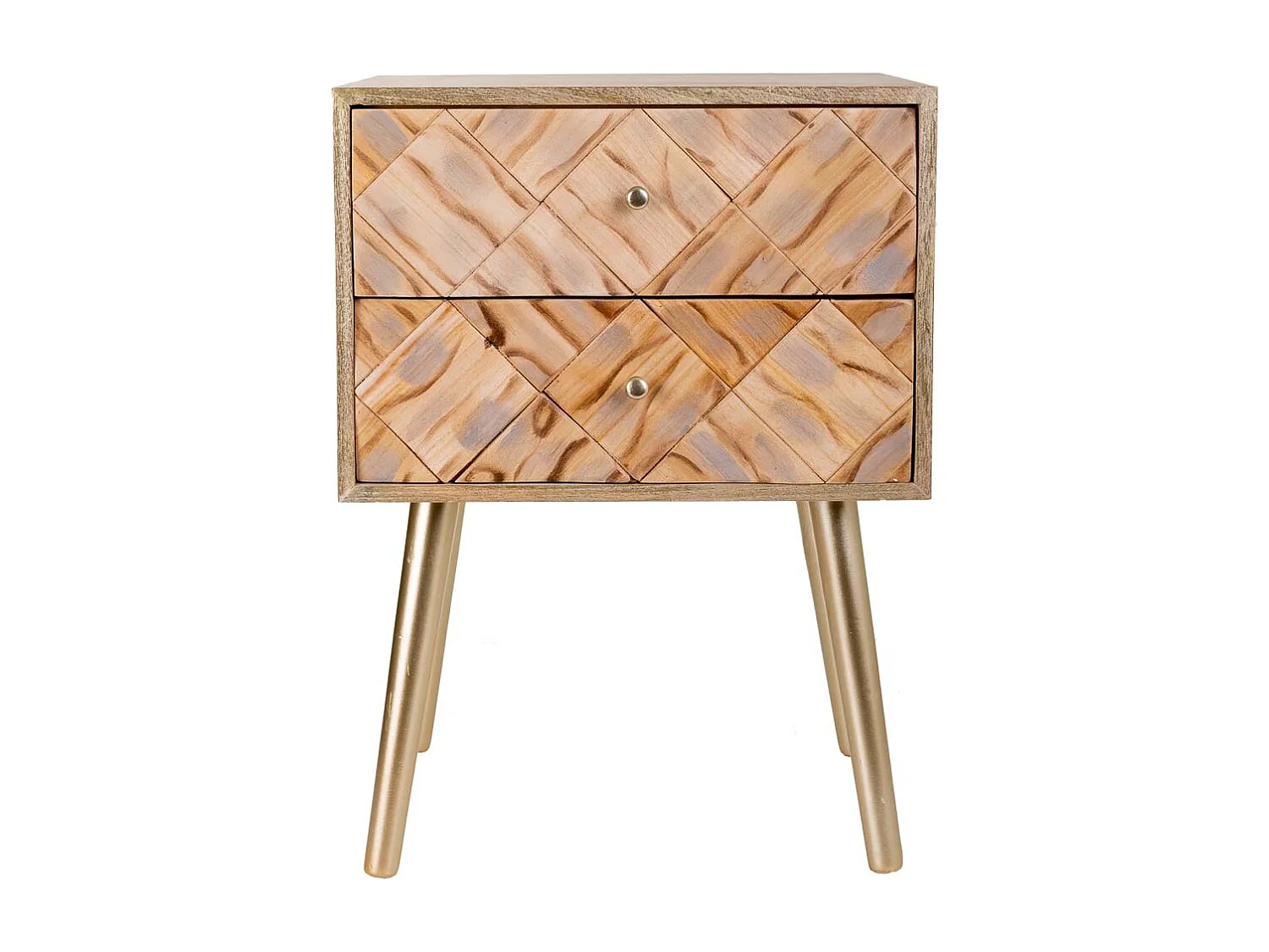 Brauner Nachttisch aus Holz 44,5x35x61