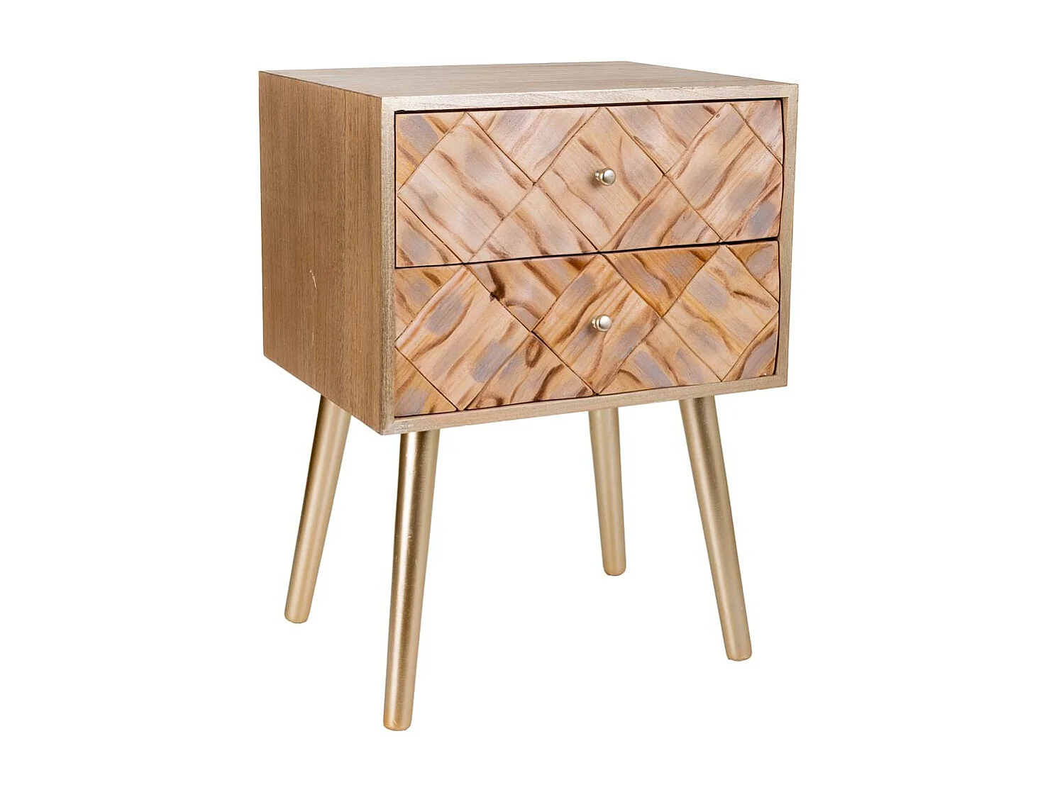 Brauner Nachttisch aus Holz 44,5x35x61