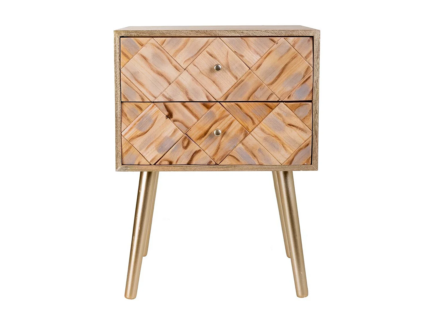 Brauner Nachttisch aus Holz 44,5x35x61