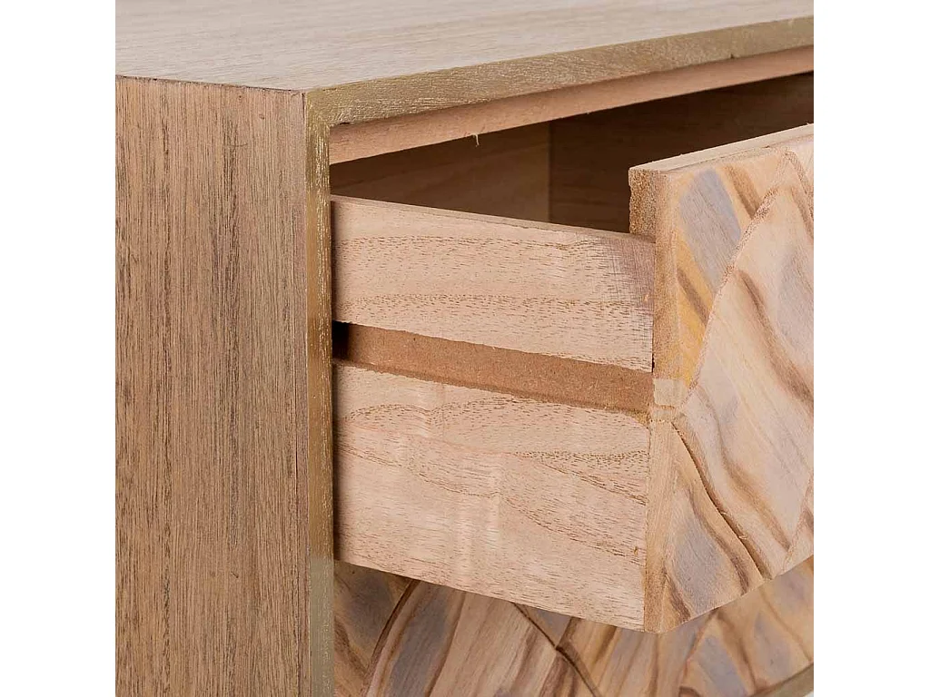 Brauner Nachttisch aus Holz 44,5x35x61