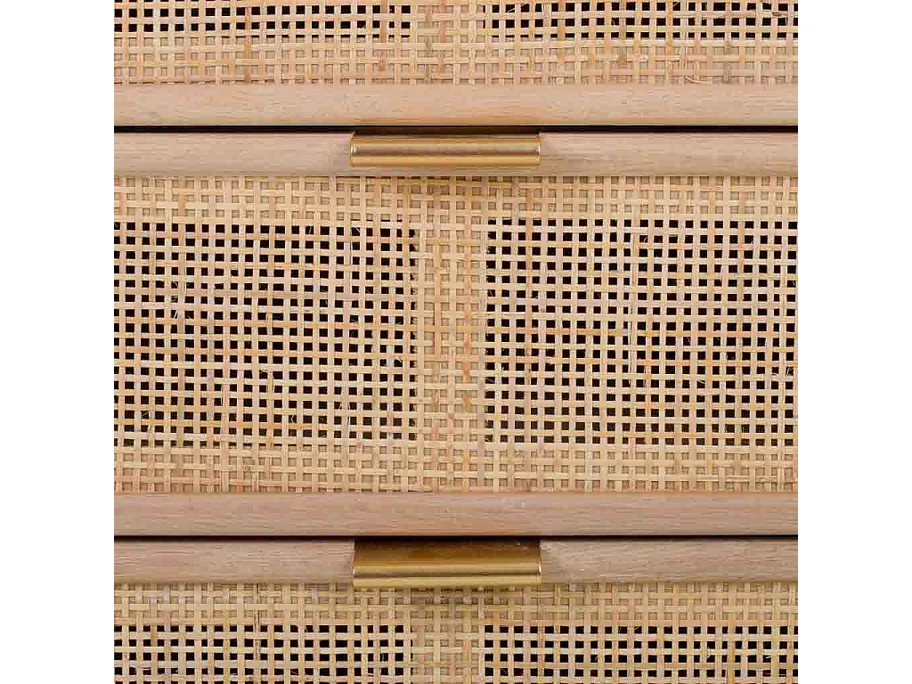 Table de chevet En Bois Et Grille Marron 42x36.5x71h