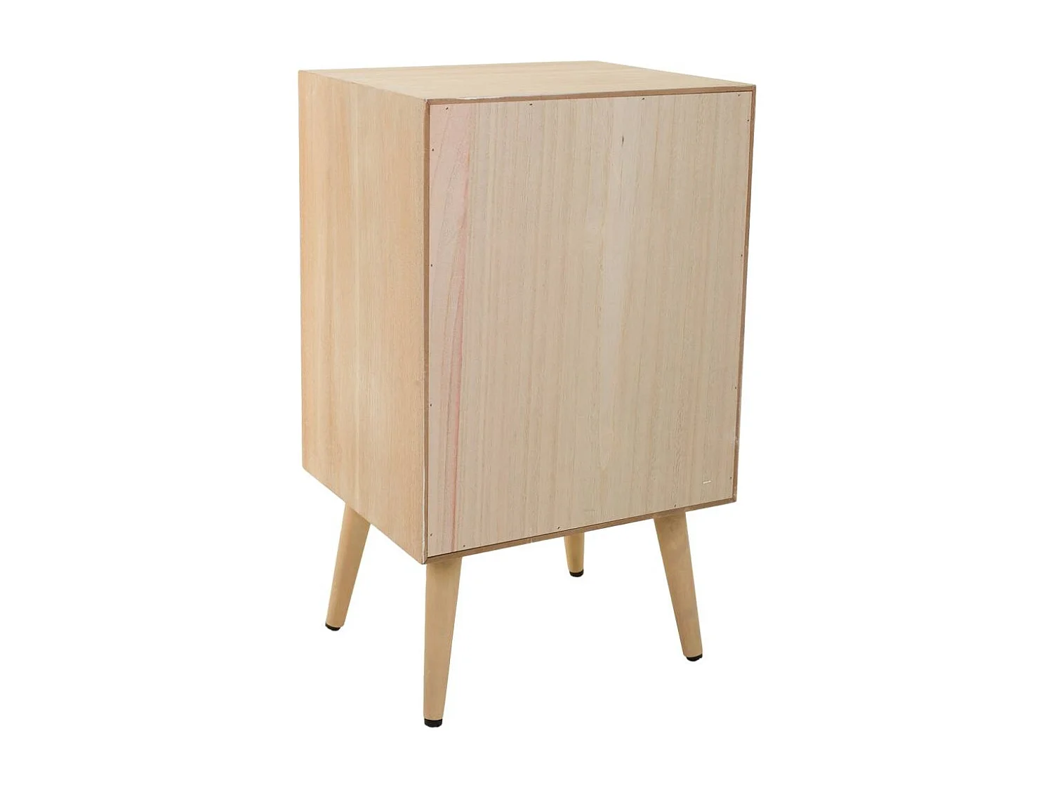 Mesita de madera y rejilla marrón 42x36.5x71