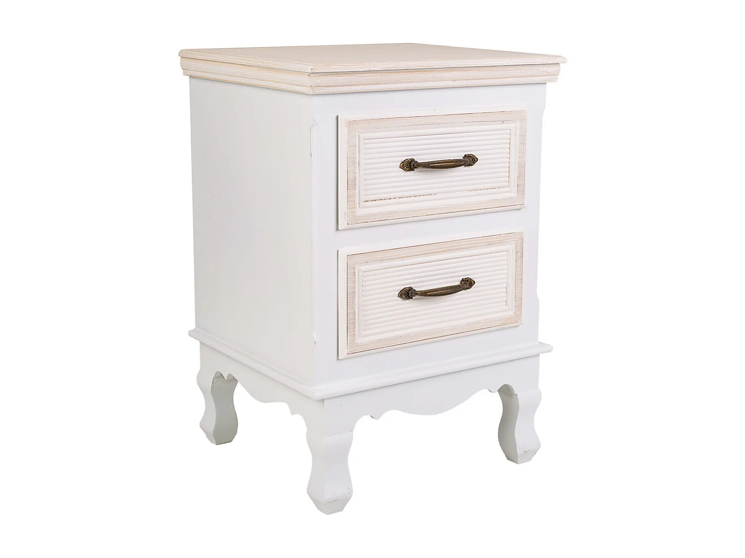 Mesa de centro de madeira branca 37x33,5x53