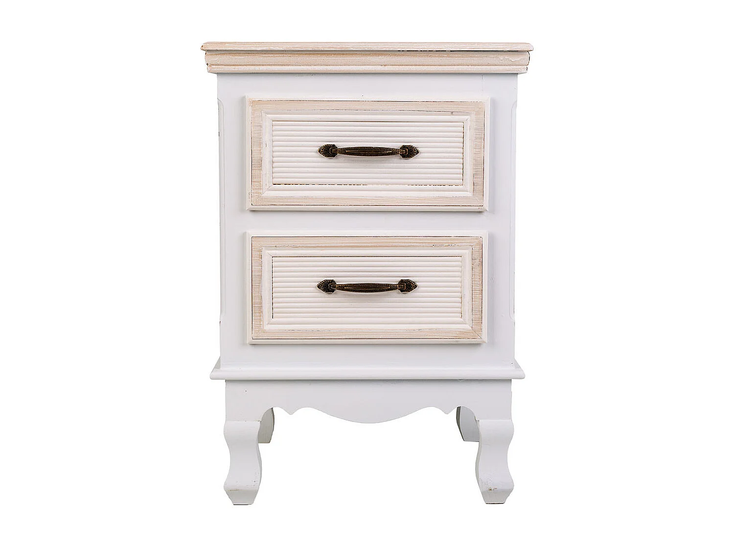 Mesa de centro de madeira branca 37x33,5x53