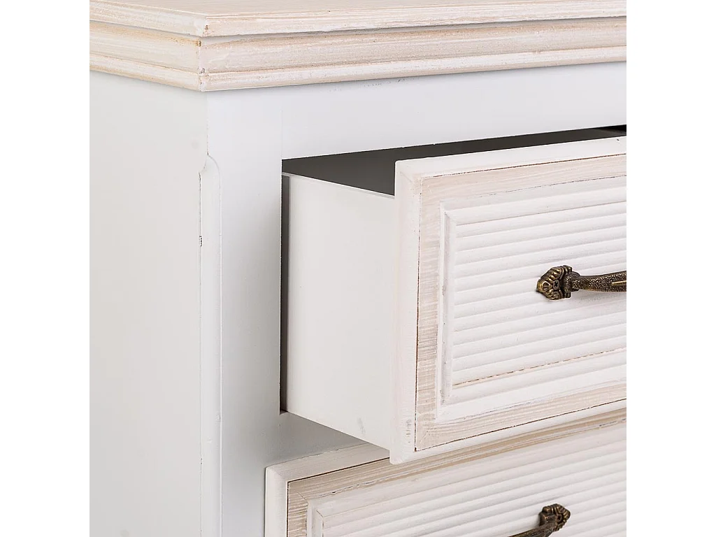 Mesa de centro de madeira branca 37x33,5x53