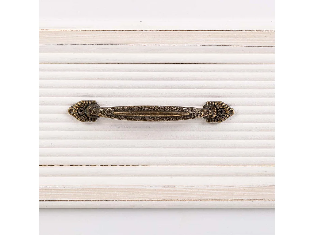 Mesa de centro de madeira branca 37x33,5x53