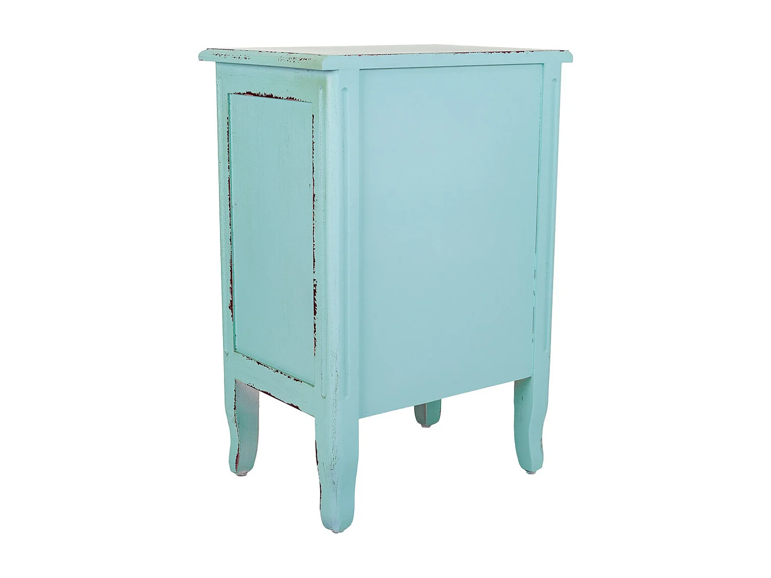 Comodino in legno blu 46x32,5x67