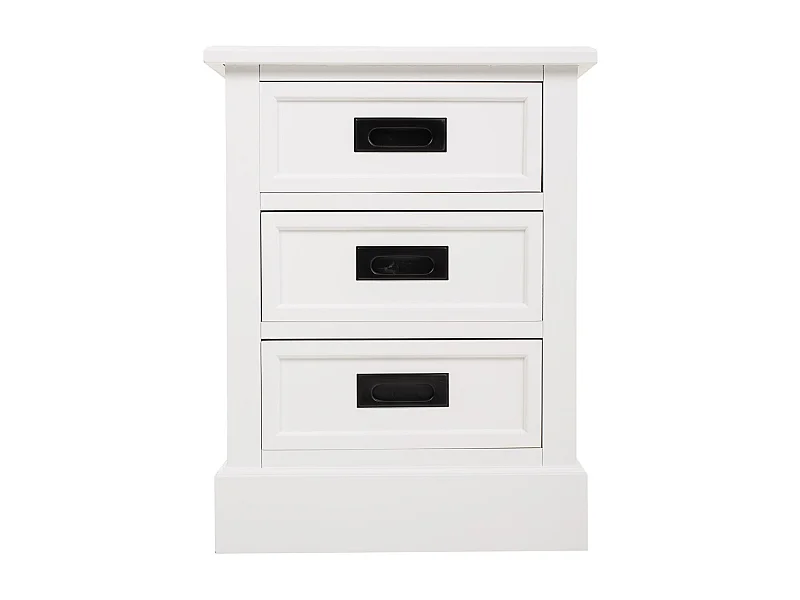 Weißer Nachttisch aus Holz 45x35x60