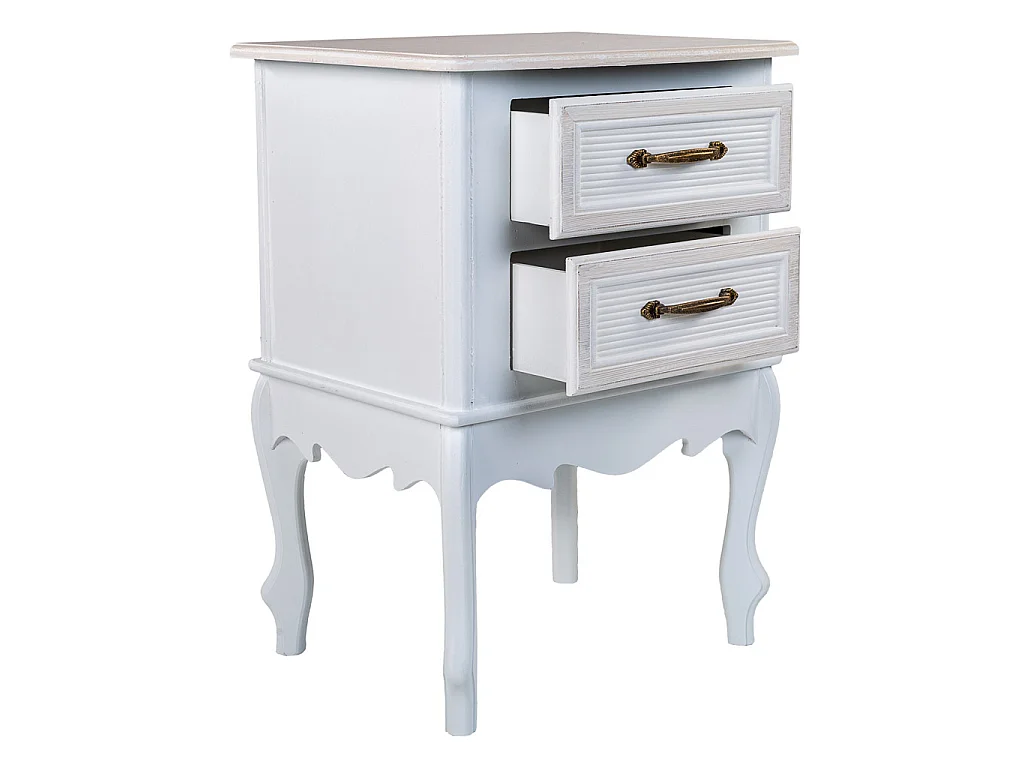 Mesita de madera blanca 42x34x57