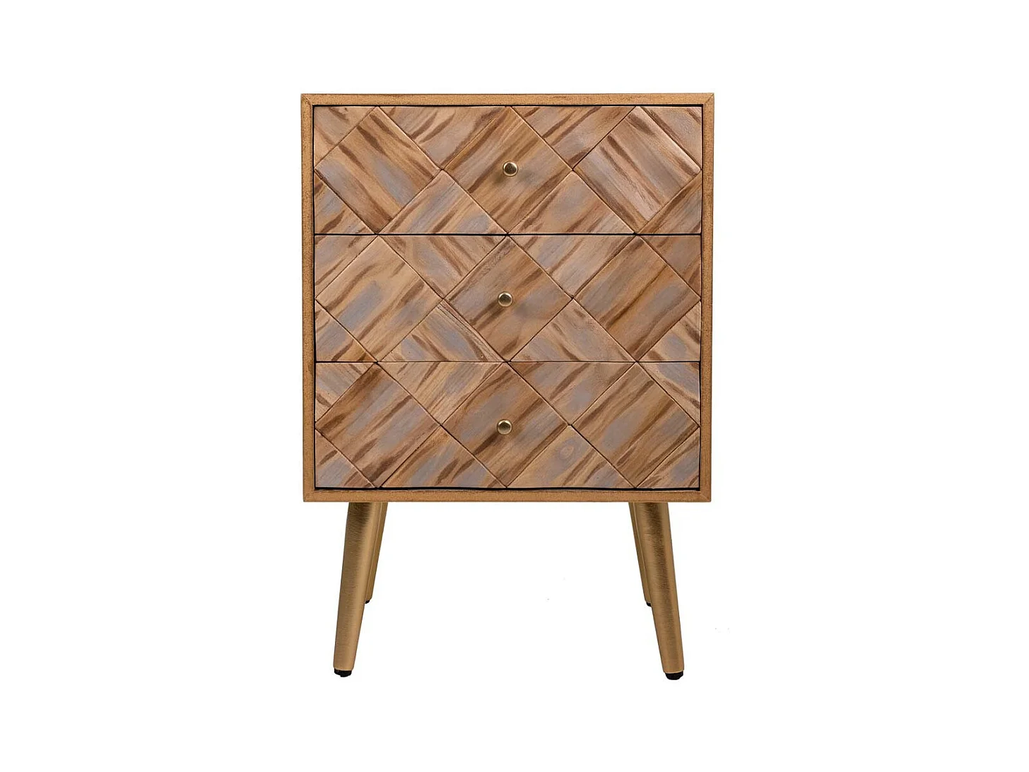Comodino in legno marrone 44x35x65