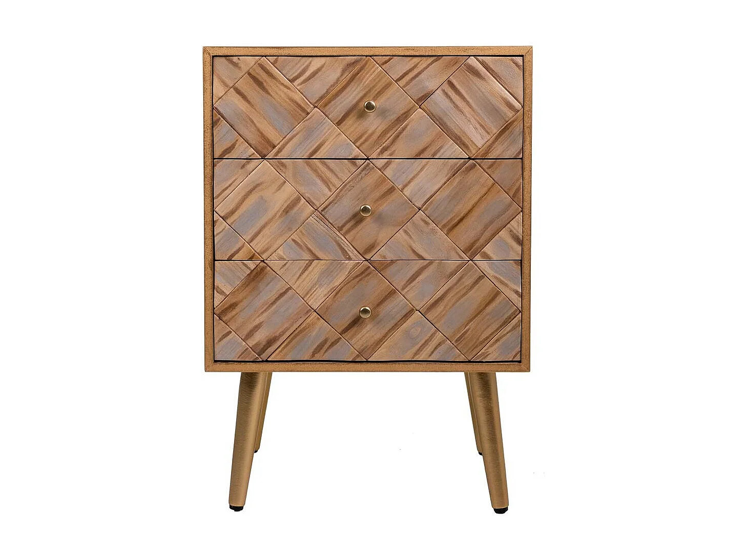 Brauner Nachttisch aus Holz 44x35x65