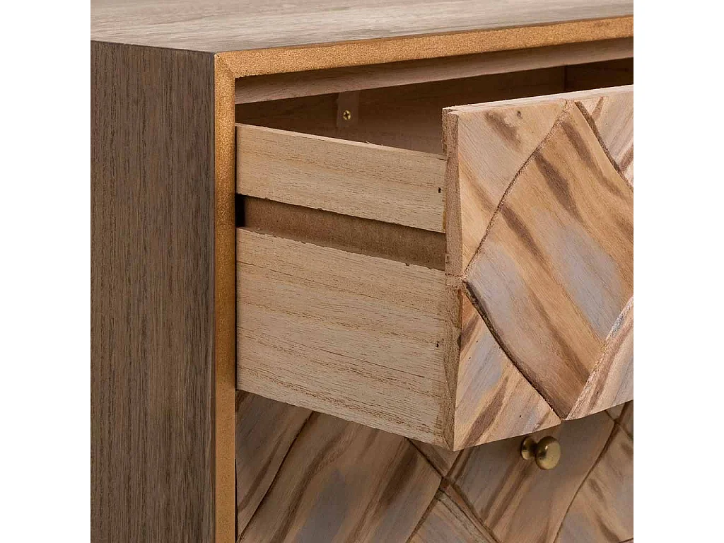 Brauner Nachttisch aus Holz 44x35x65